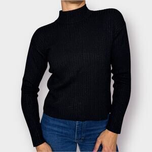 Vintage 90s Rena‎ Rowen Black Mockneck Sweater